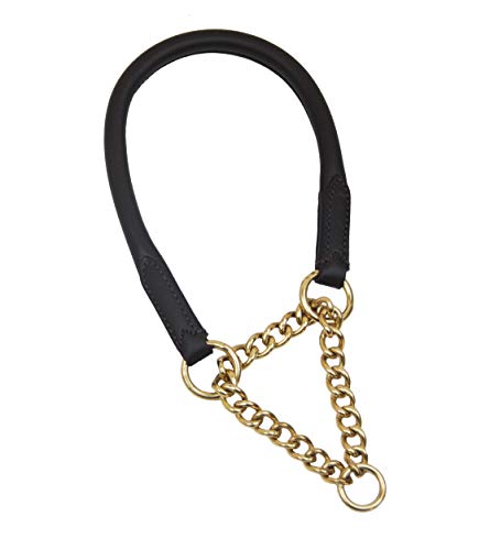 Leather choker collar dog best sale