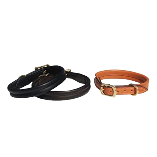 Pear Tannery Soft Padded Leather Dog Collar