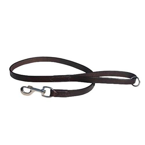 Pear Tannery Fine Flat Leather Dog Lead 1/2