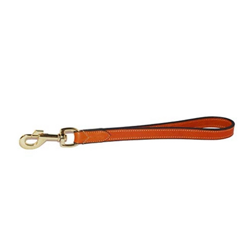 Pear Tannery Luxurious Leather Short Dog Lead 3/4