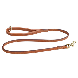 Pear Tannery Flat Leather Dog Lead With Soft Padded Handle